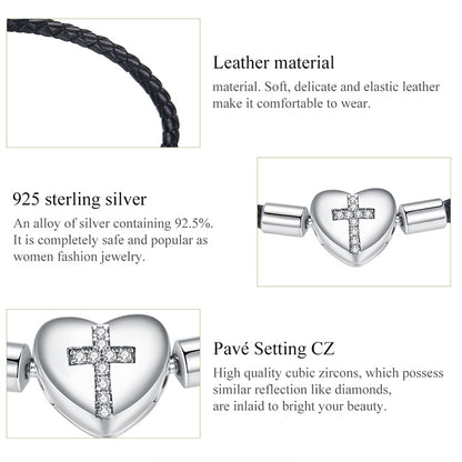 Modern Cross Charm Bracelet