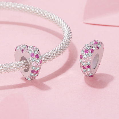 Heart Silicone Spacer Beads Charm