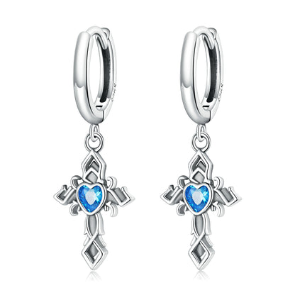 Vintage Cross Clip Earrings