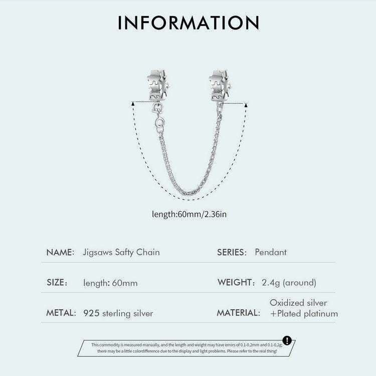 Jigsaws Safty Chain Charm