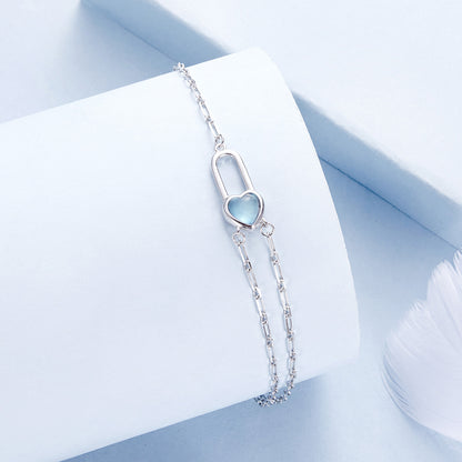 Natural Aqua Stone Bracelet