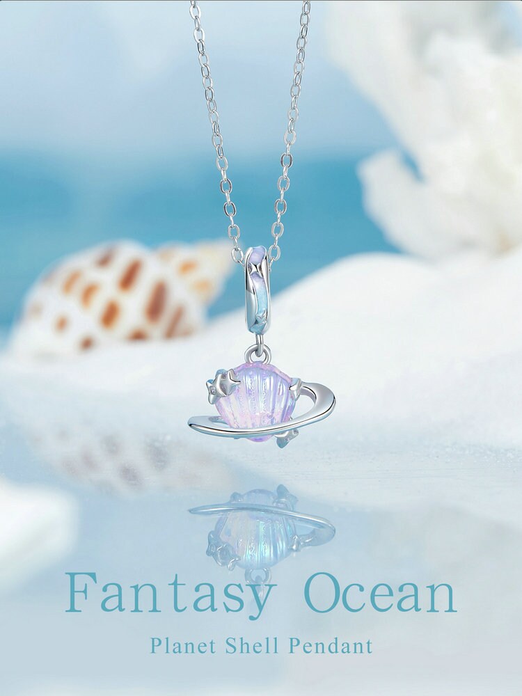 Planet Shell Pendant Charm