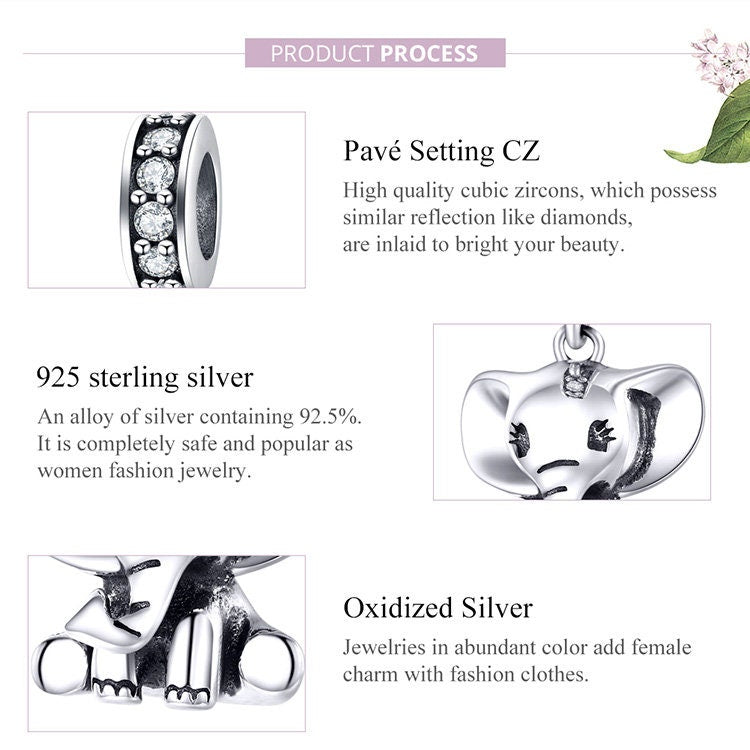Cute Baby Elephant Charm