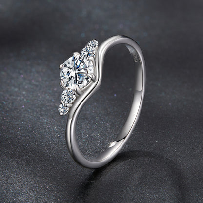Dazzling Moissanite Wedding Ring