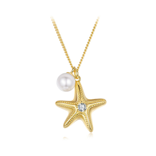 Starfish Pearl Necklace