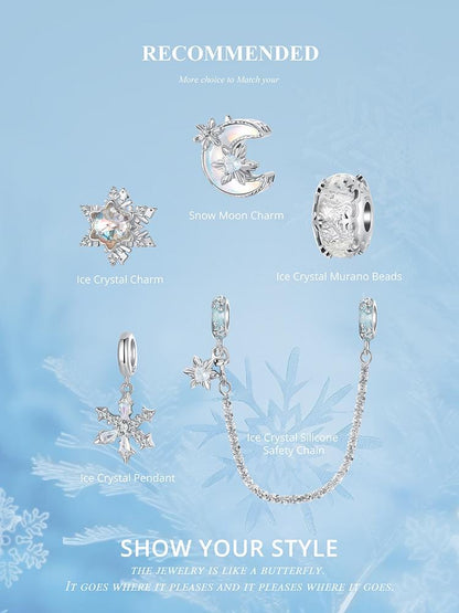 Ice Crystal Murano Beads Charm