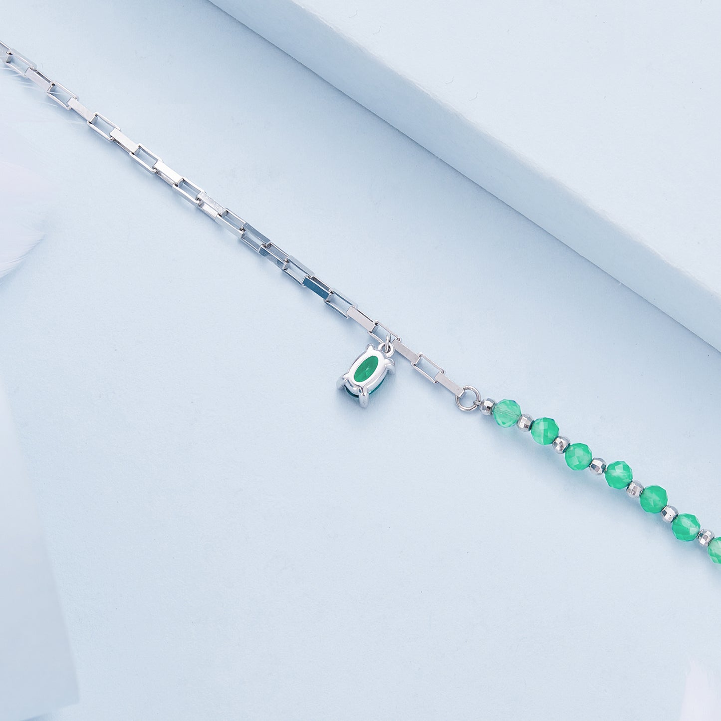Crystal Glass Bead Bracelet