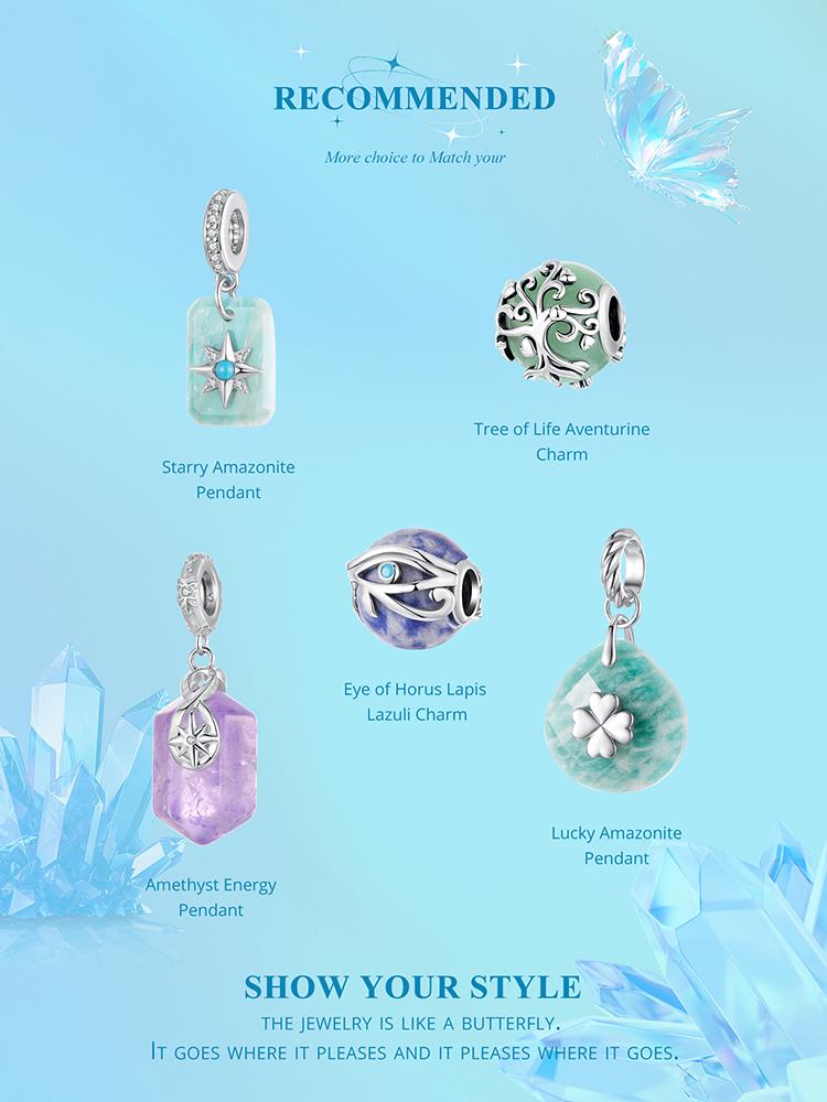 Starry Amazonite Pendant Charm