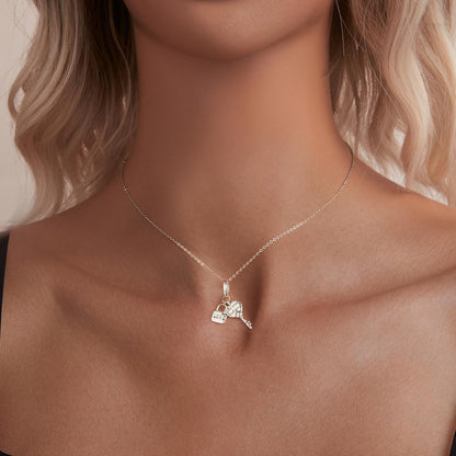 Key Lock Pendant Charm