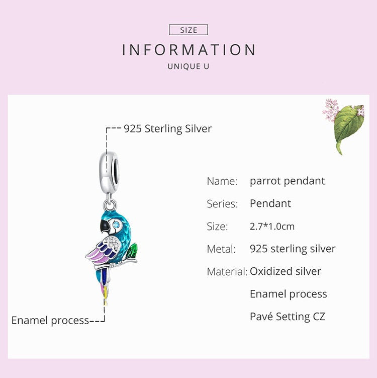 Parrot Pendant Charm