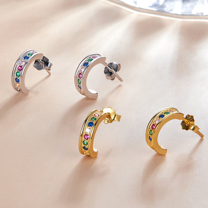 Curved Stud Earrings