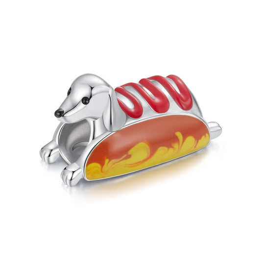Hot Dog Dachshund Charm