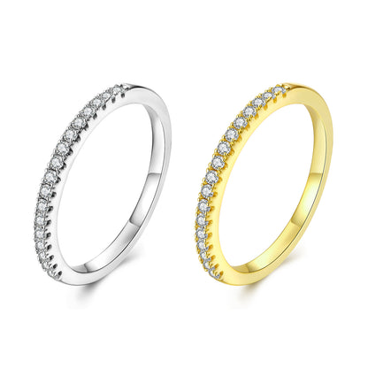 Half Eternity Moissanite Engagement Ring