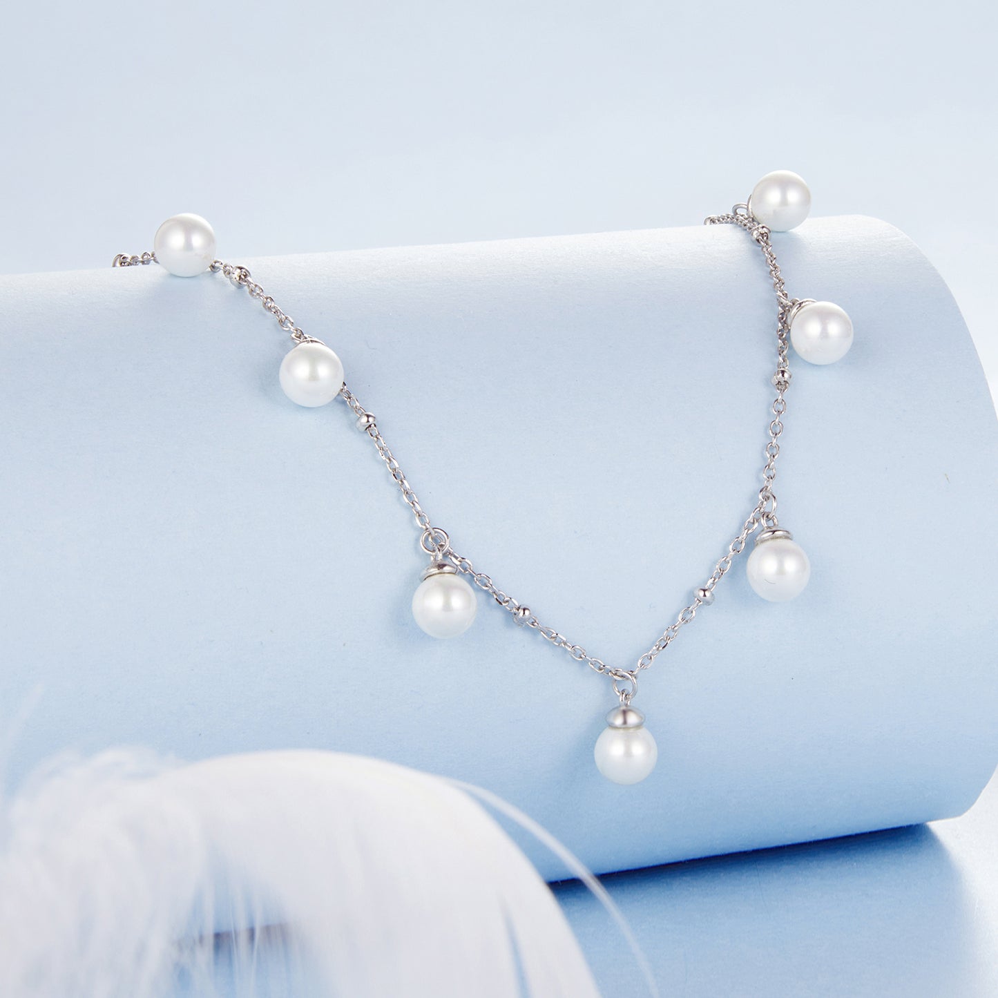 Simulated Pearl Strand Necklace