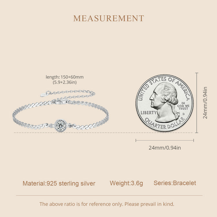 0.5ct Sparkling Moissanite Bracelet