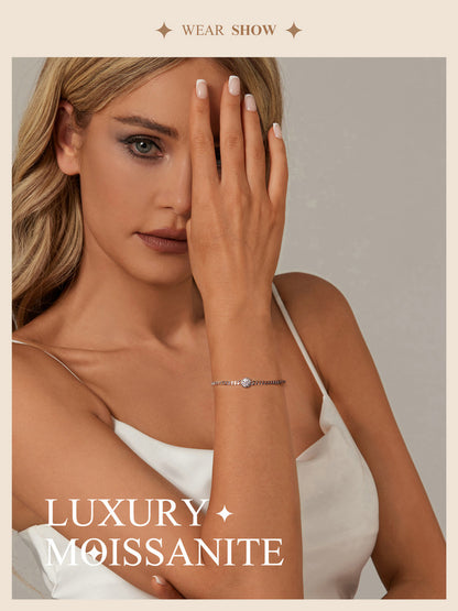 Round-Cut Moissanite Bracelet