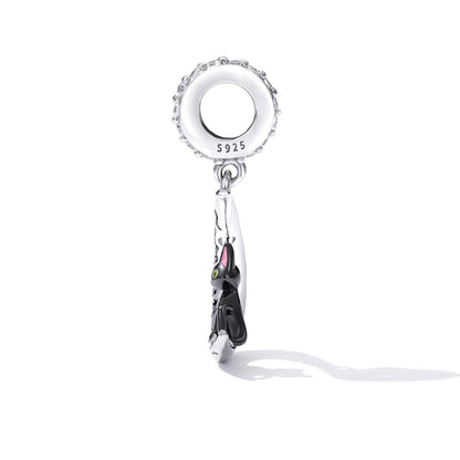 Moon & Black Cat Pendant Charm
