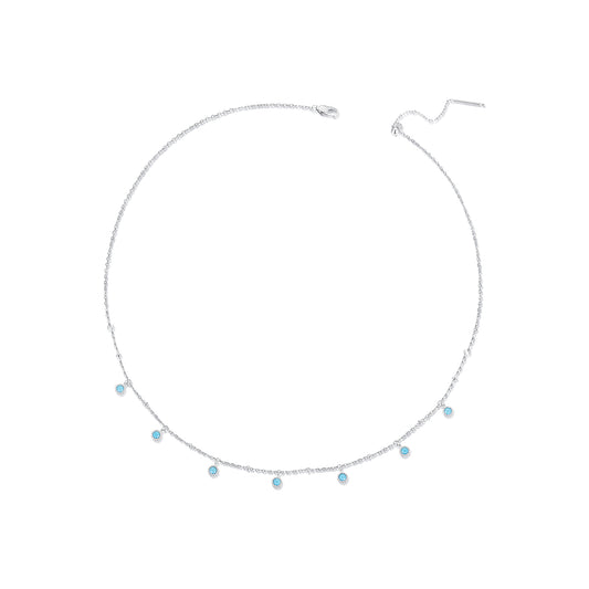Turquoise Accent Neck Chain Necklace