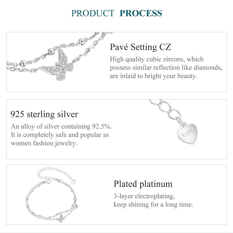 Double Layer Butterfly Bracelet