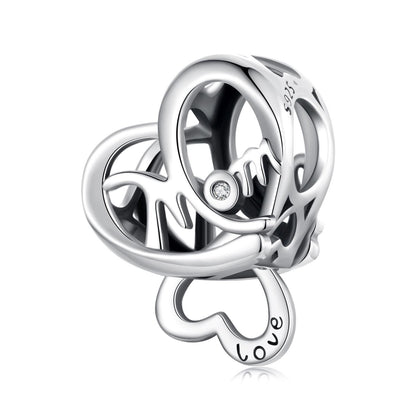 Mother's Day Double Heart Charm