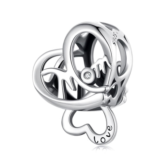 Mother's Day Double Heart Charm