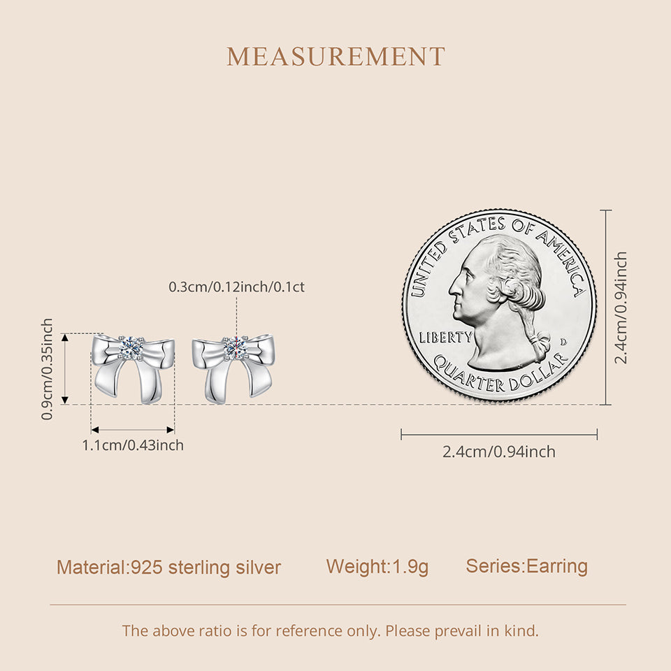 Bow Tie Moissanite Studs