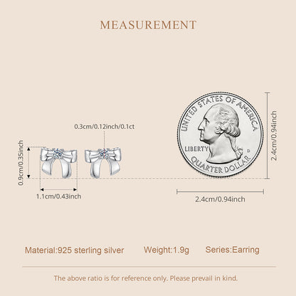 Bow Tie Moissanite Studs