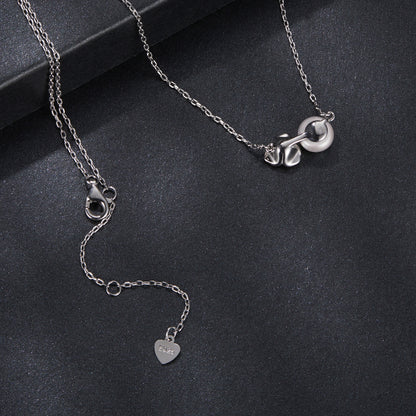Rose Design Moissanite Necklace