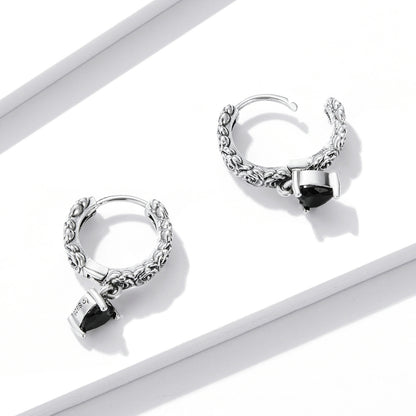Dark Rose Stud Earrings