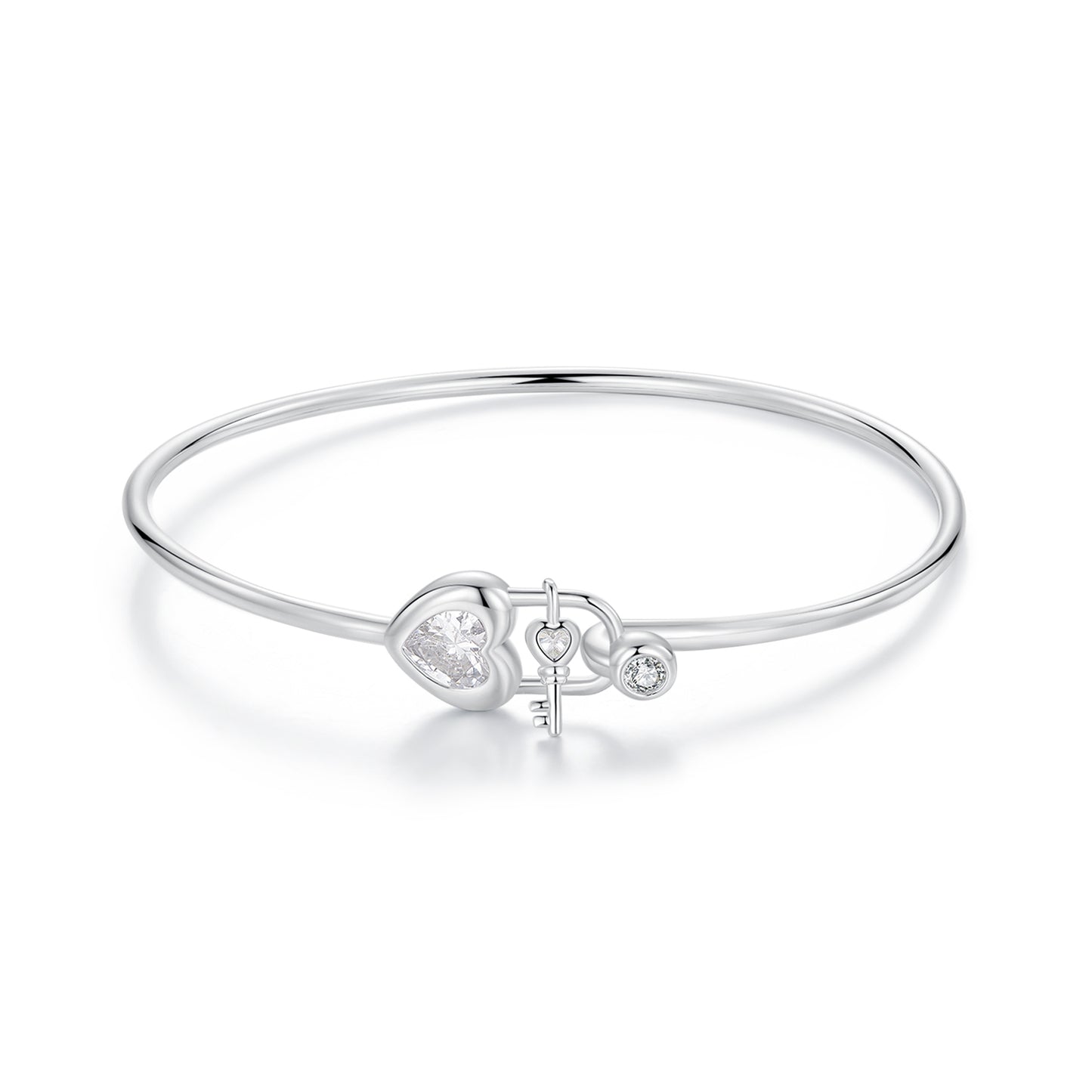 Heart Lock Link Bracelet