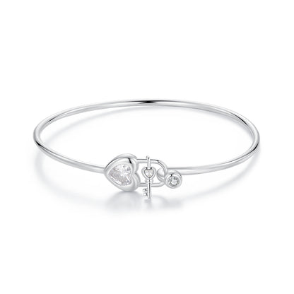 Heart Lock Link Bracelet