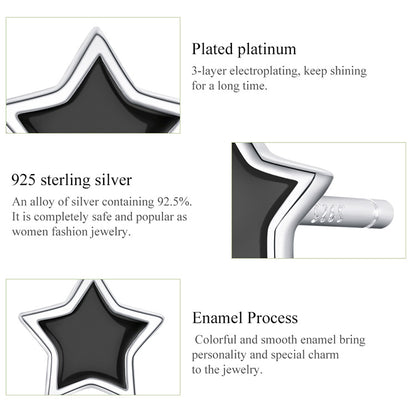 Pentagon Star Stud Earrings