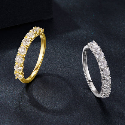 Patterned Moissanite Ring