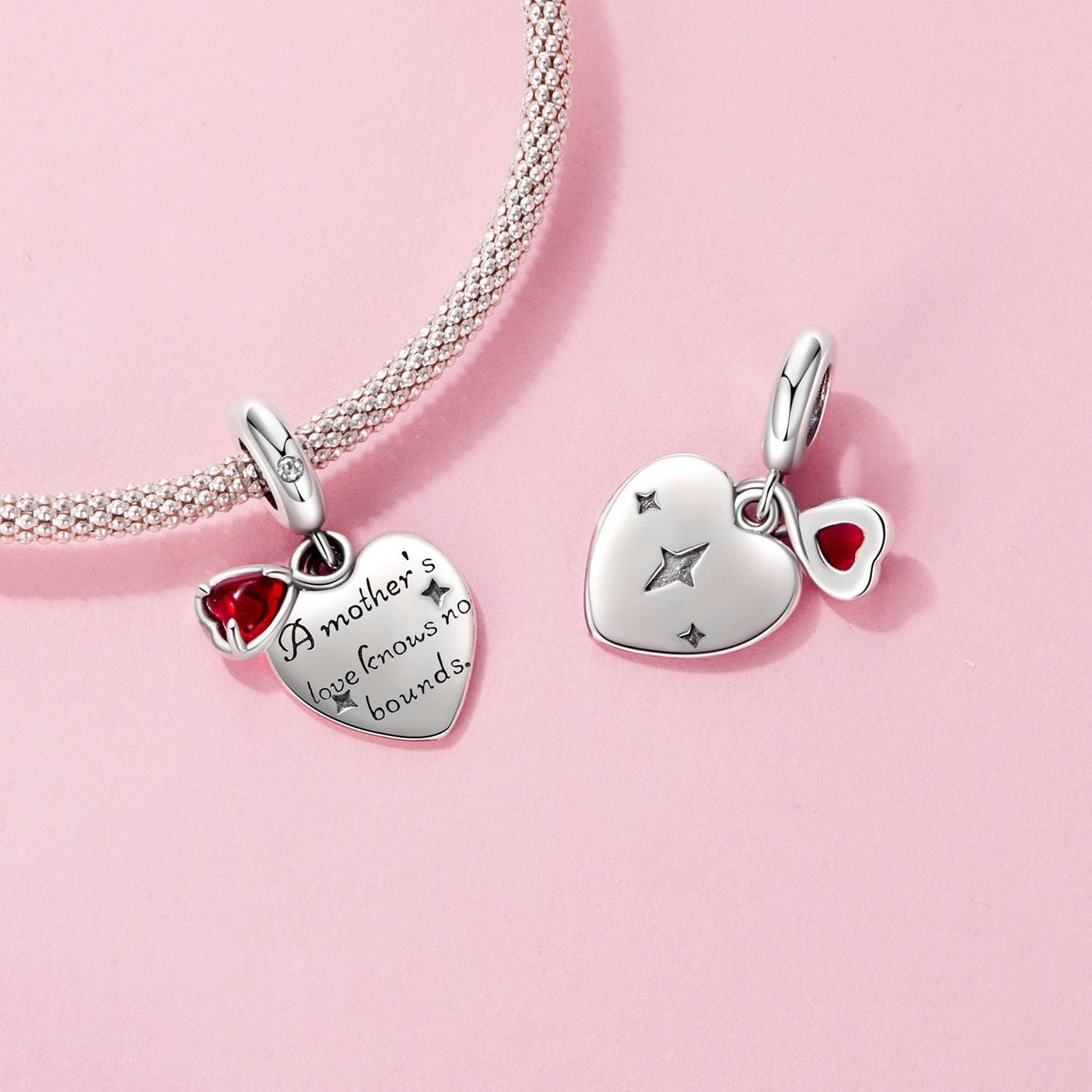 Mother's Day Heart Pendant Charm
