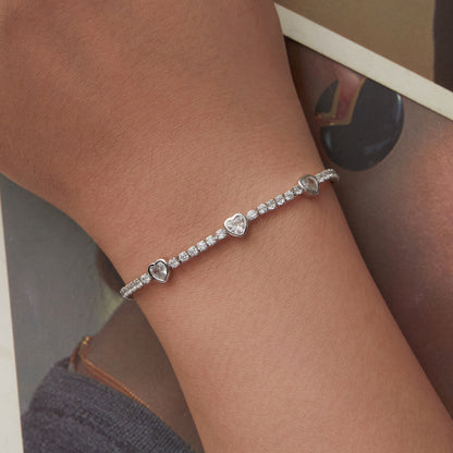 Glittering Heart Bracelet