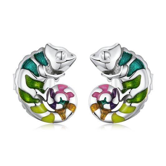 Chameleon Stud Earrings