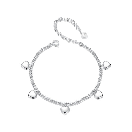 Layered Beaded Heart Bracelet