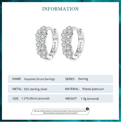 Elegant Zircon Clip-On Earrings