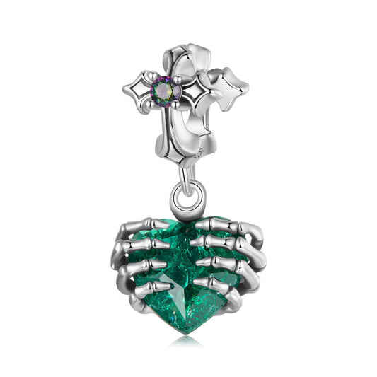 Heart of Skull Pendant Charm