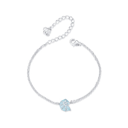 Ocean Blue Shell Charm Bracelet