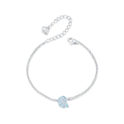 Ocean Blue Shell Charm Bracelet