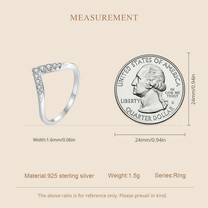 V-Shaped Moissanite Ring