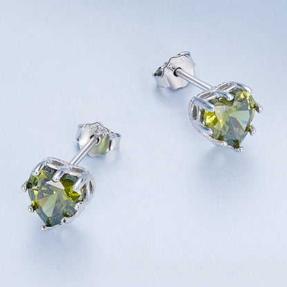 August Birthstone Stud Earrings