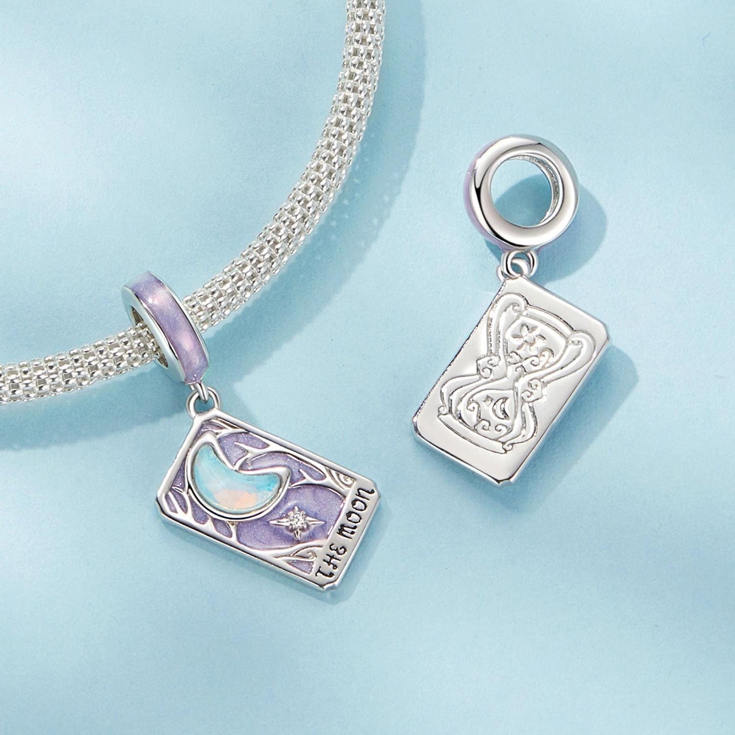 Moon Tarot Card Pendant Charm