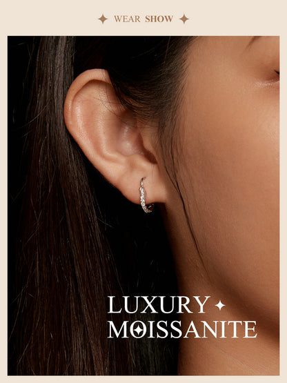 Heart-Shaped Moissanite Ear Climbers