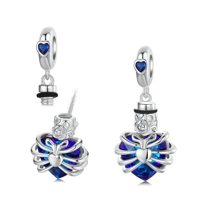 Blue Heart Pendant Charm