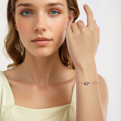 Rose Blossom Heart Bracelet