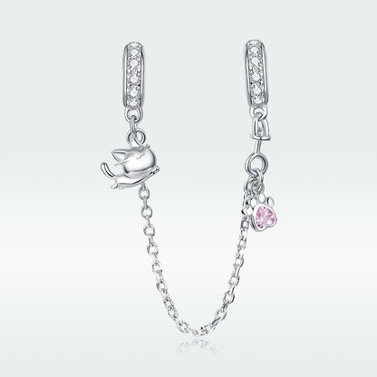 Cat and Claw Safety Chain Charm