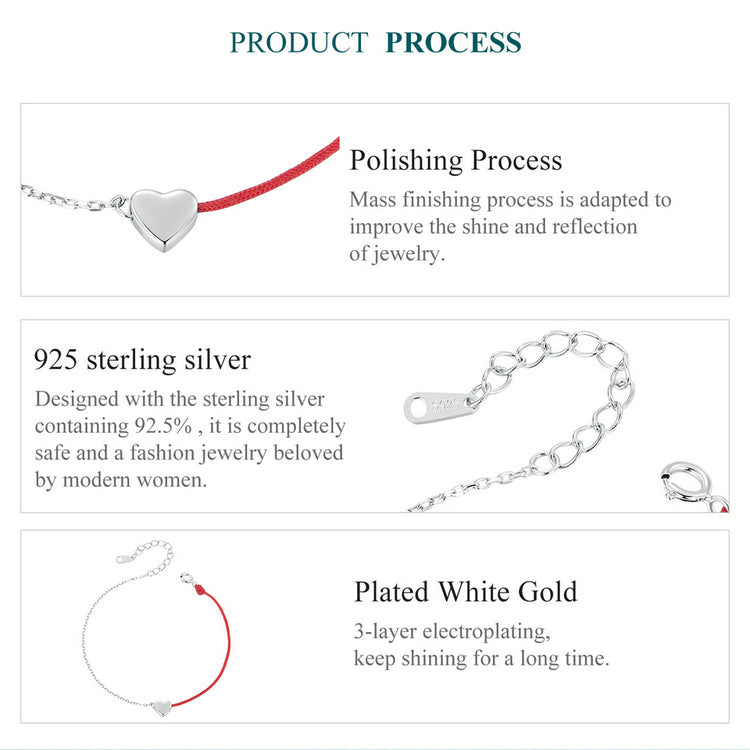 Red Thread Heart Bracelet