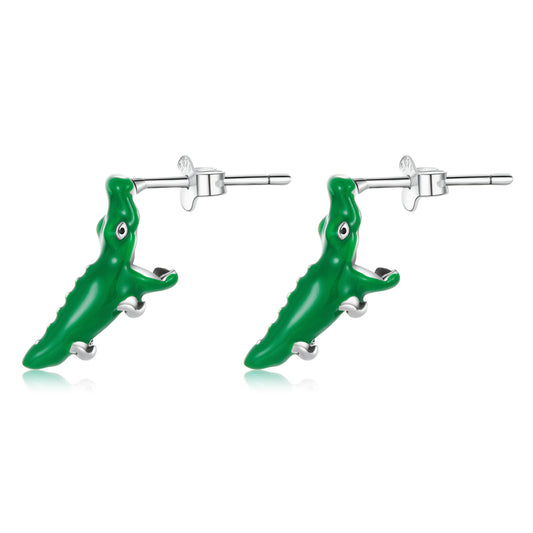 Playful Alligator Stud Earrings